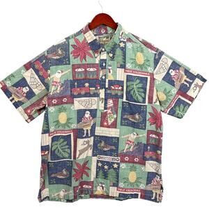 Vintage Reyn Spooner Mele Kalikimaka Pullover Camp Shirt Limited Issue XXL